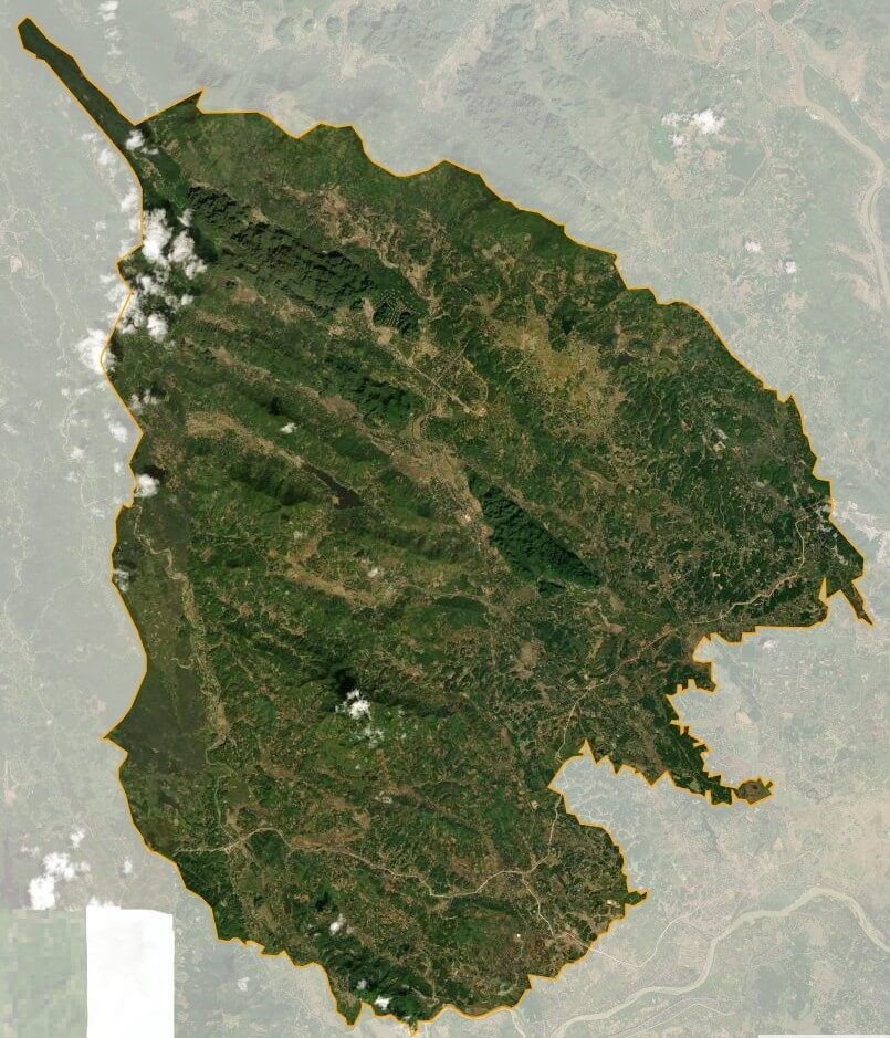 Bản đồ vệ tinh huyện Ngọc Lặc