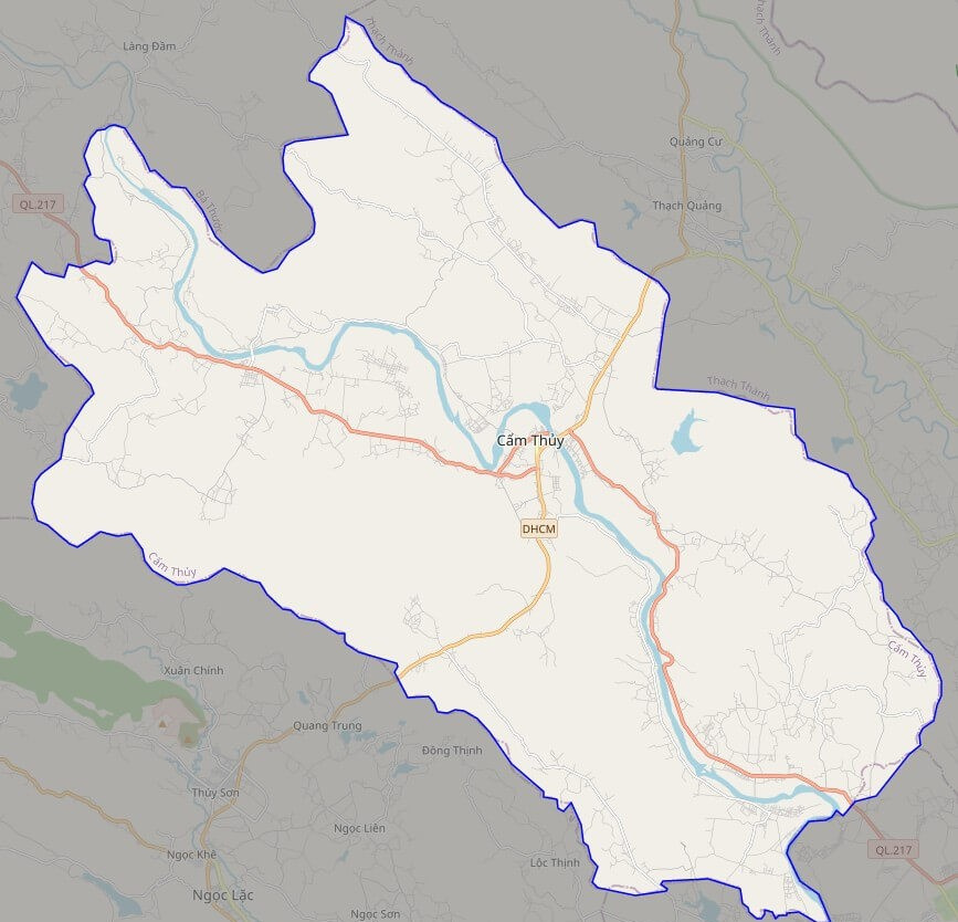 Bản đồ giao thông huyện Cẩm Thủy