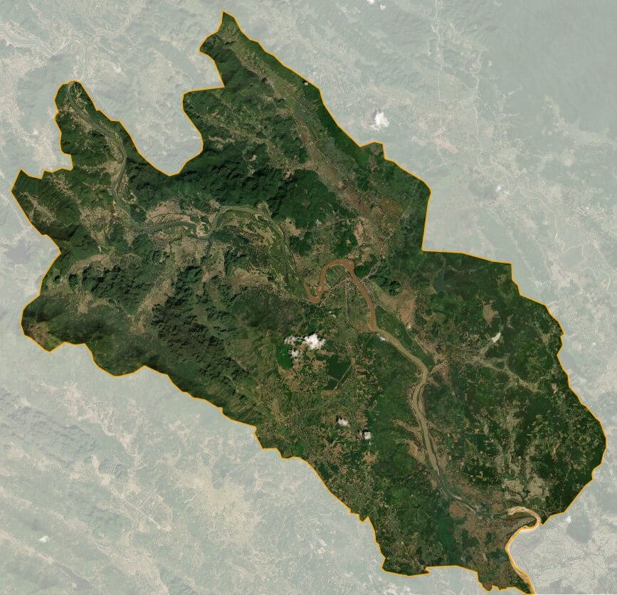 Bản đồ vệ tinh huyện Cẩm Thủy