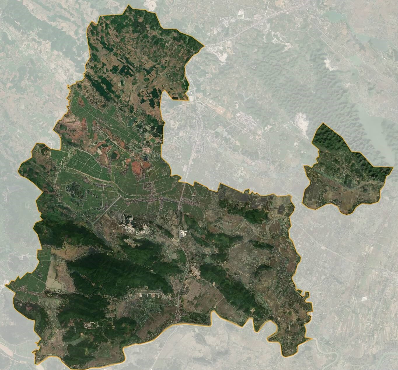 Bản đồ vệ tinh huyện Hà Trung