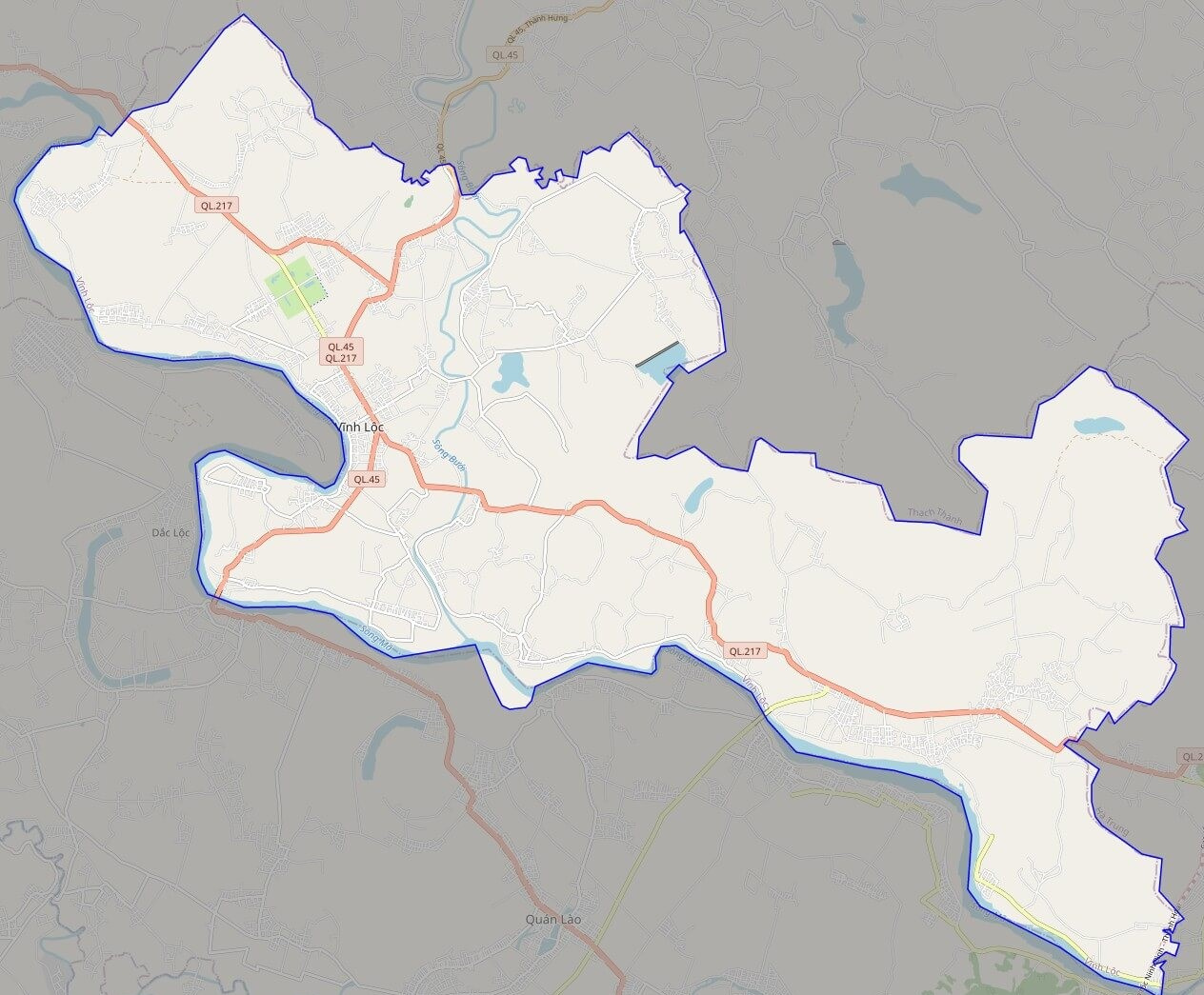 Bản đồ giao thông huyện Vĩnh Lộc