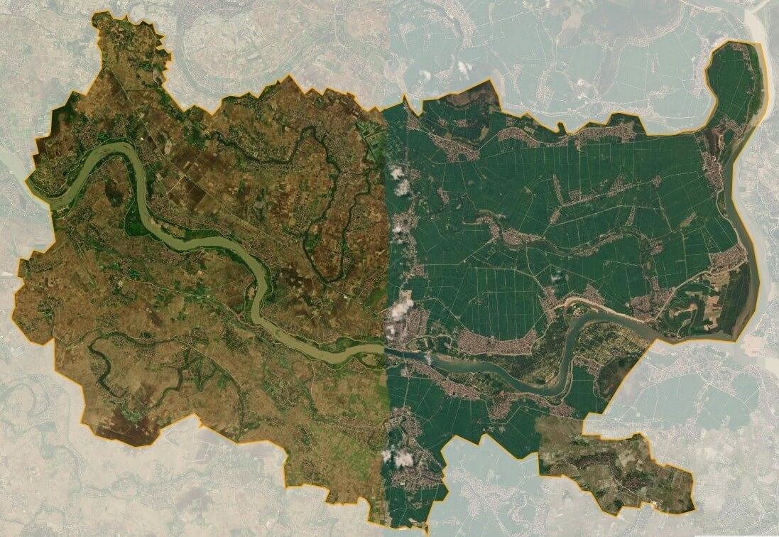 Bản đồ vệ tinh huyện Thiệu Hóa