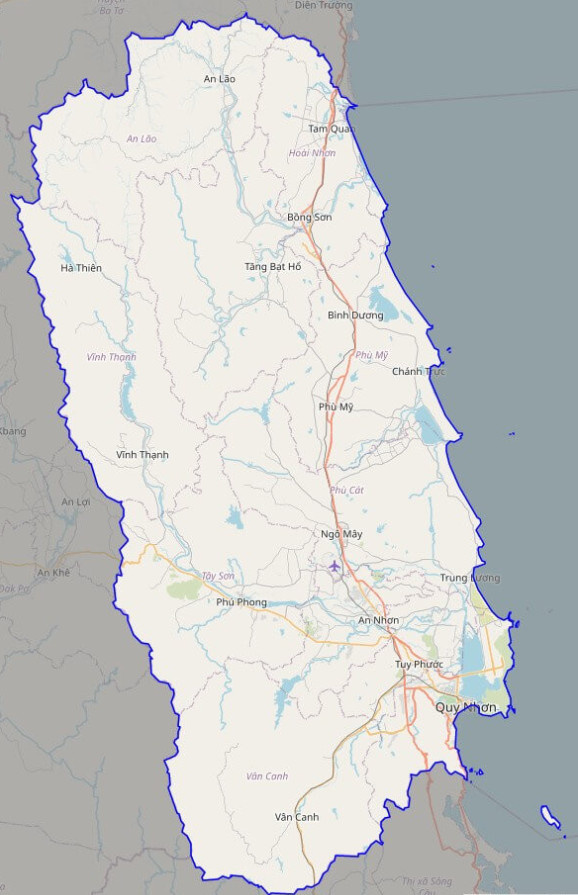 Bản đồ giao thông Tỉnh Bình Định