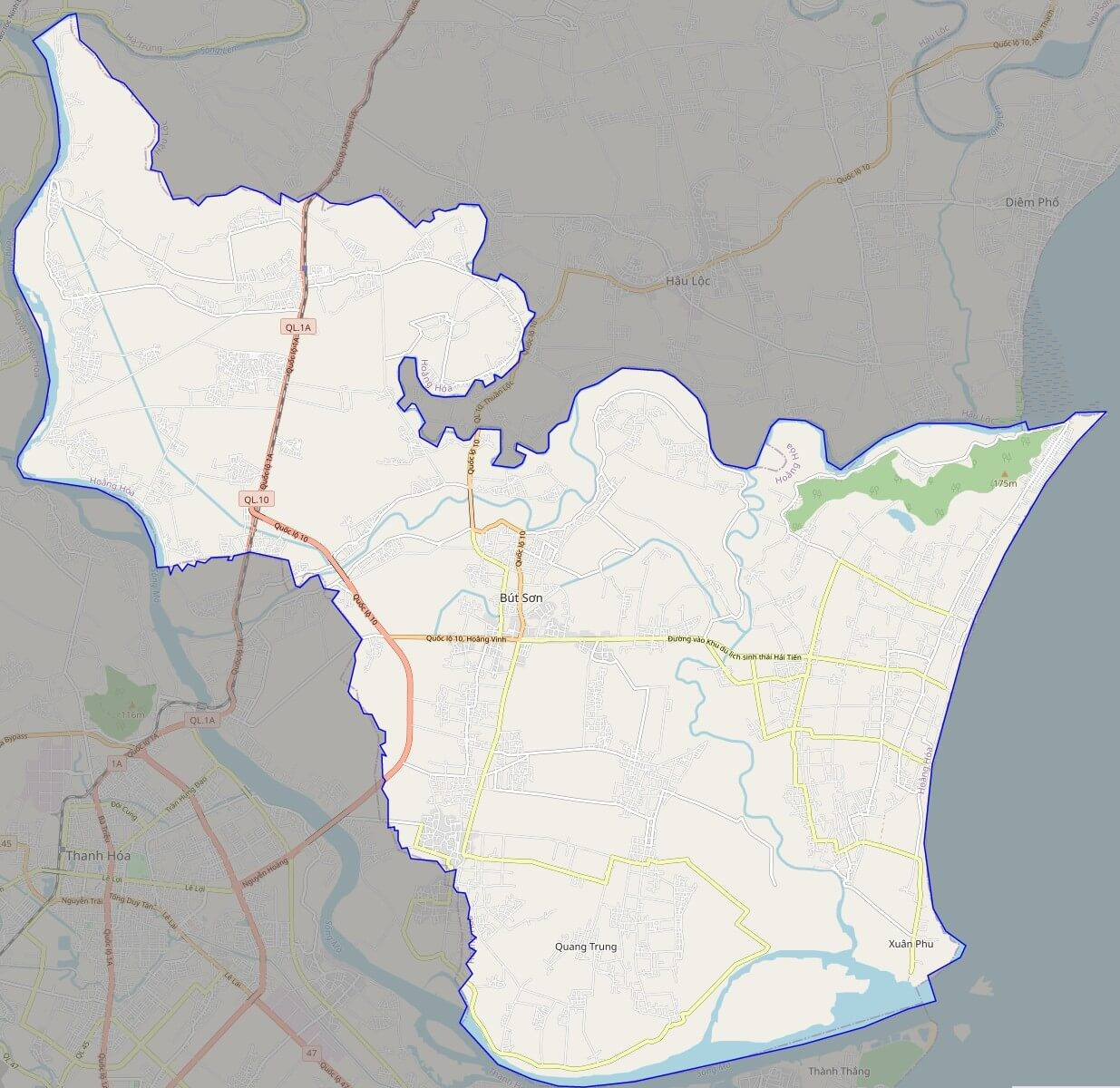 Bản đồ hành chính huyện Hoằng Hóa