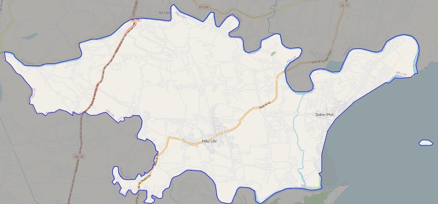 Bản đồ giao thông huyện Hậu Lộc