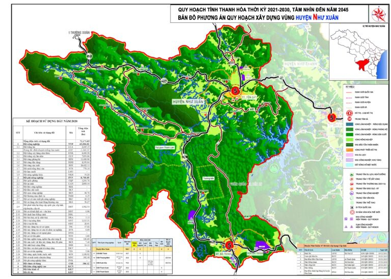 Bản đồ quy hoạch huyện Như Xuân