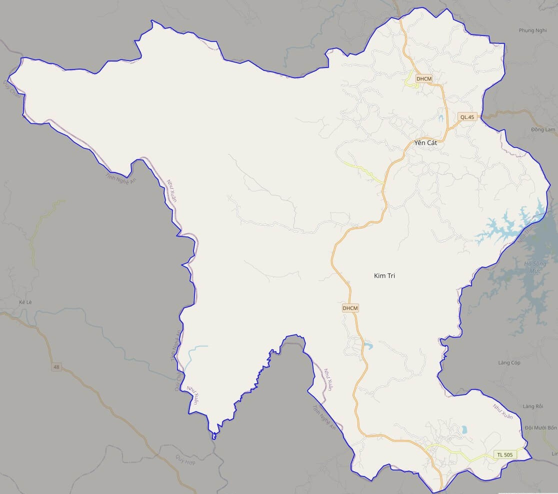 Bản đồ Huyện Như Xuân, Thanh Hóa