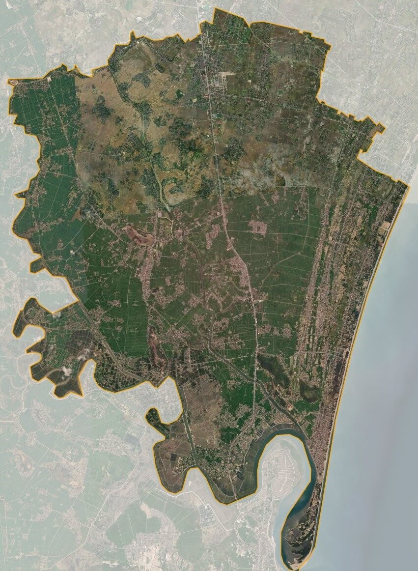 Bản đồ vệ tinh huyện Quảng Xương