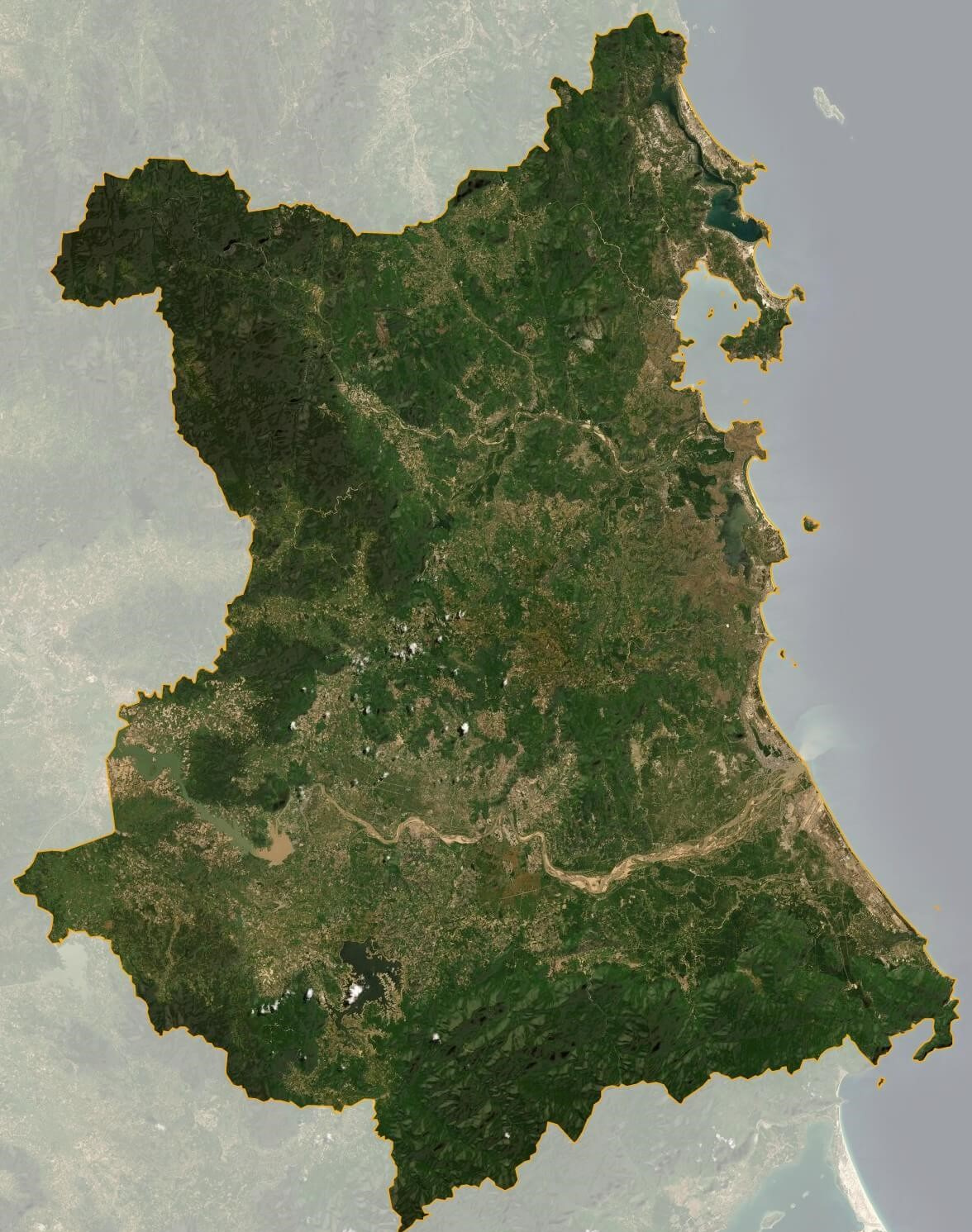 Bản đồ vệ tinh tỉnh Phú Yên