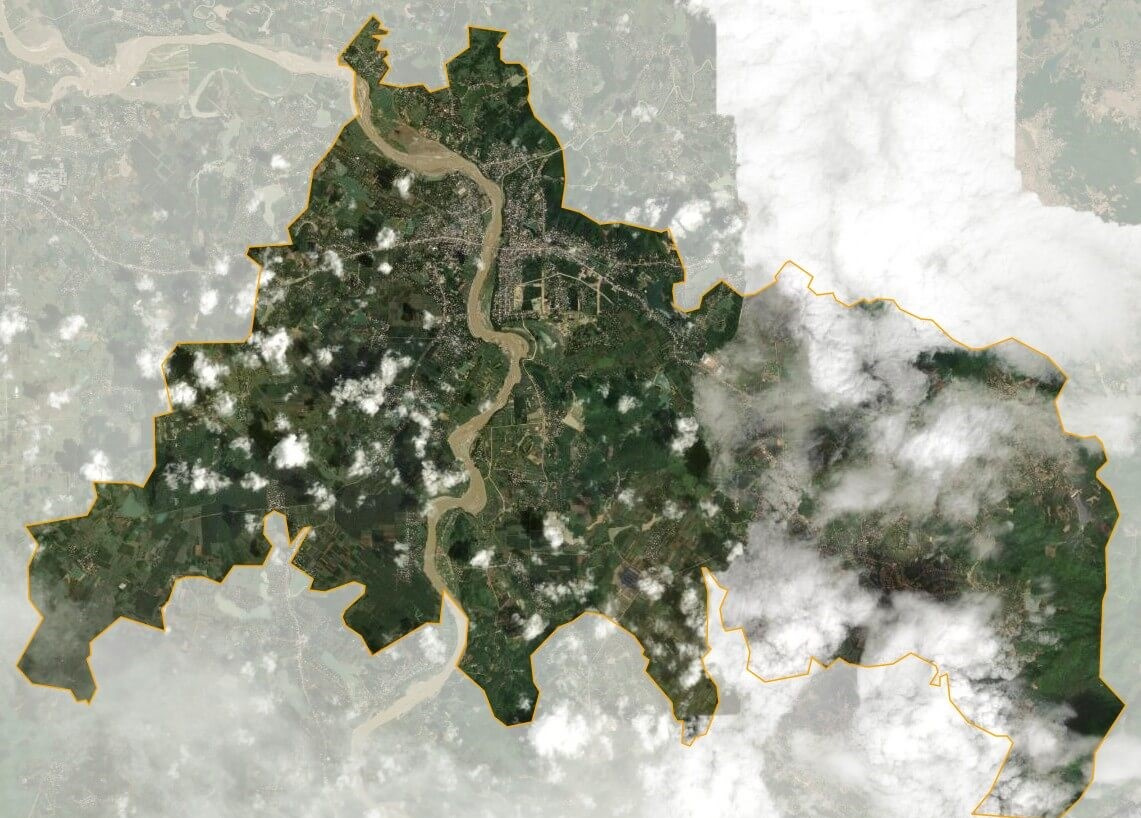 Bản đồ vệ tinh thị xã Thái Hòa