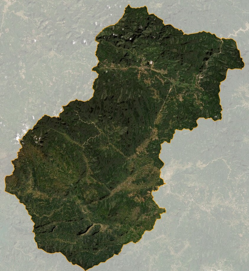 Bản đồ vệ tinh huyện Quế Phong