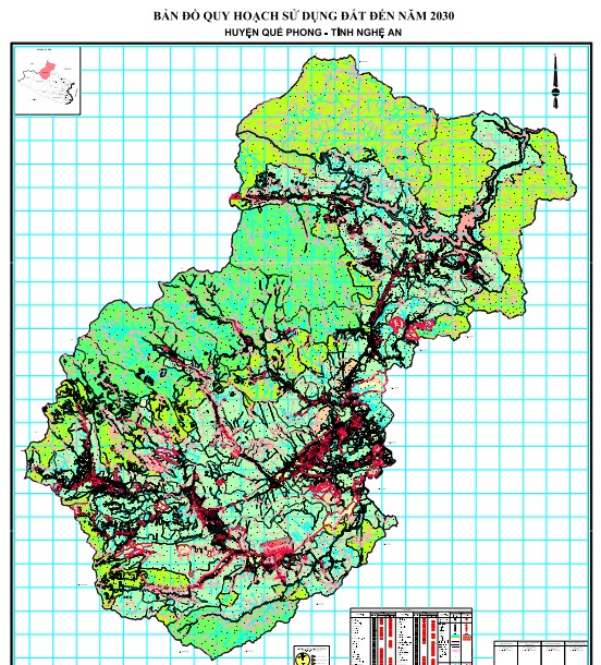 Bản đồ quy hoạch huyện Quế Phong