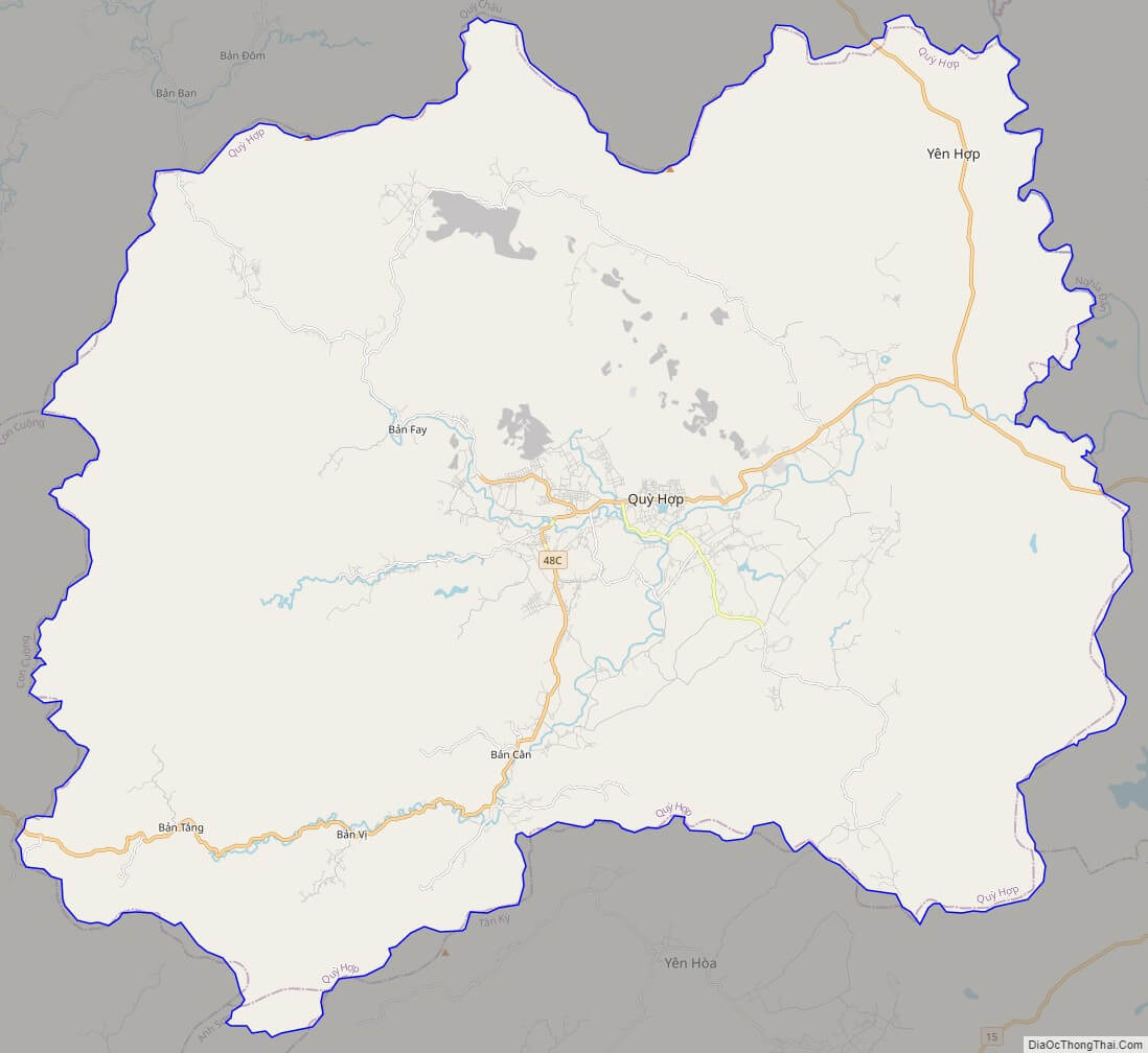 Bản đồ giao thông huyện Quỳ Hợp