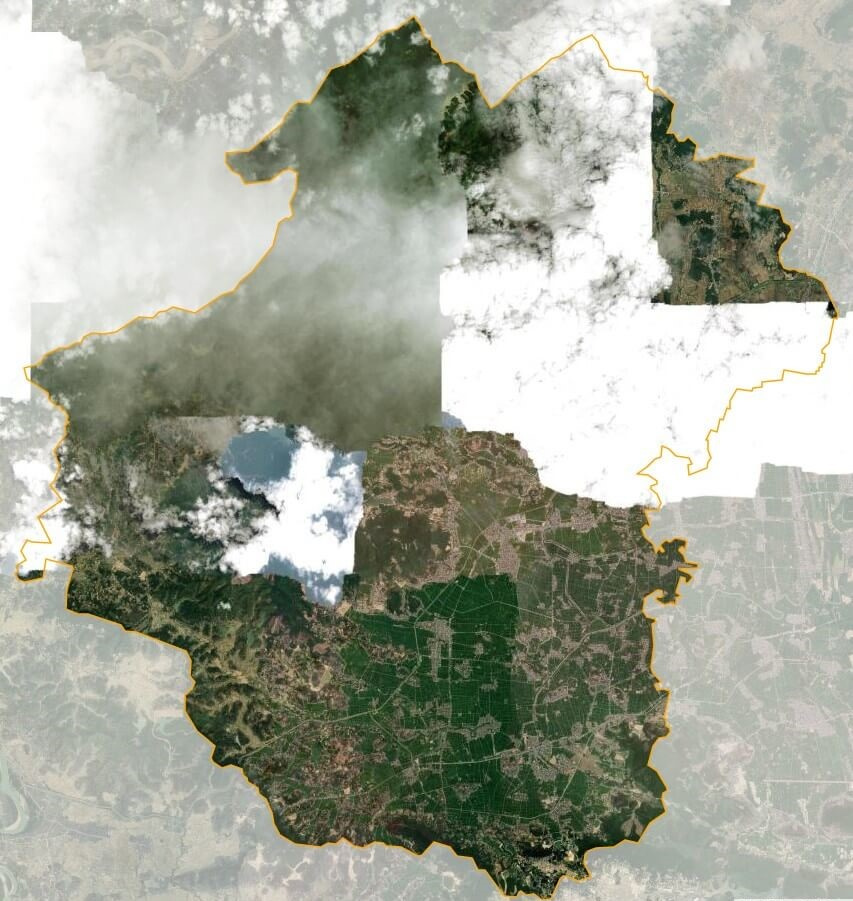 Bản đồ vệ tinh huyện Yên Thành