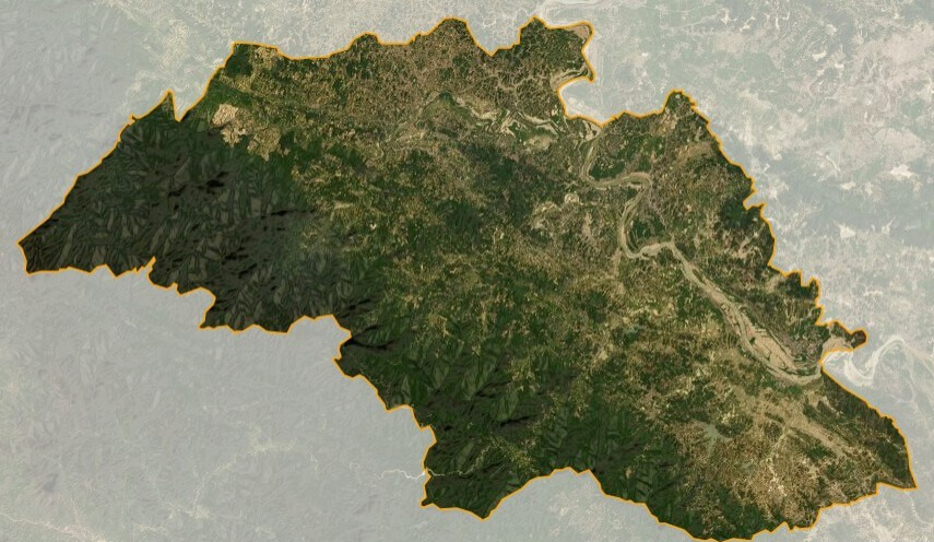 Bản đồ vệ tinh huyện Thanh Chương
