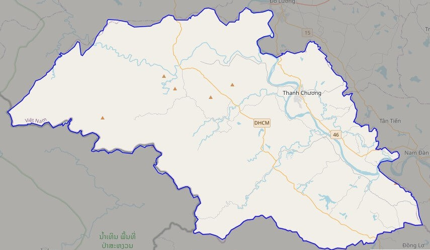 Bản đồ giao thông huyện Thanh Chương