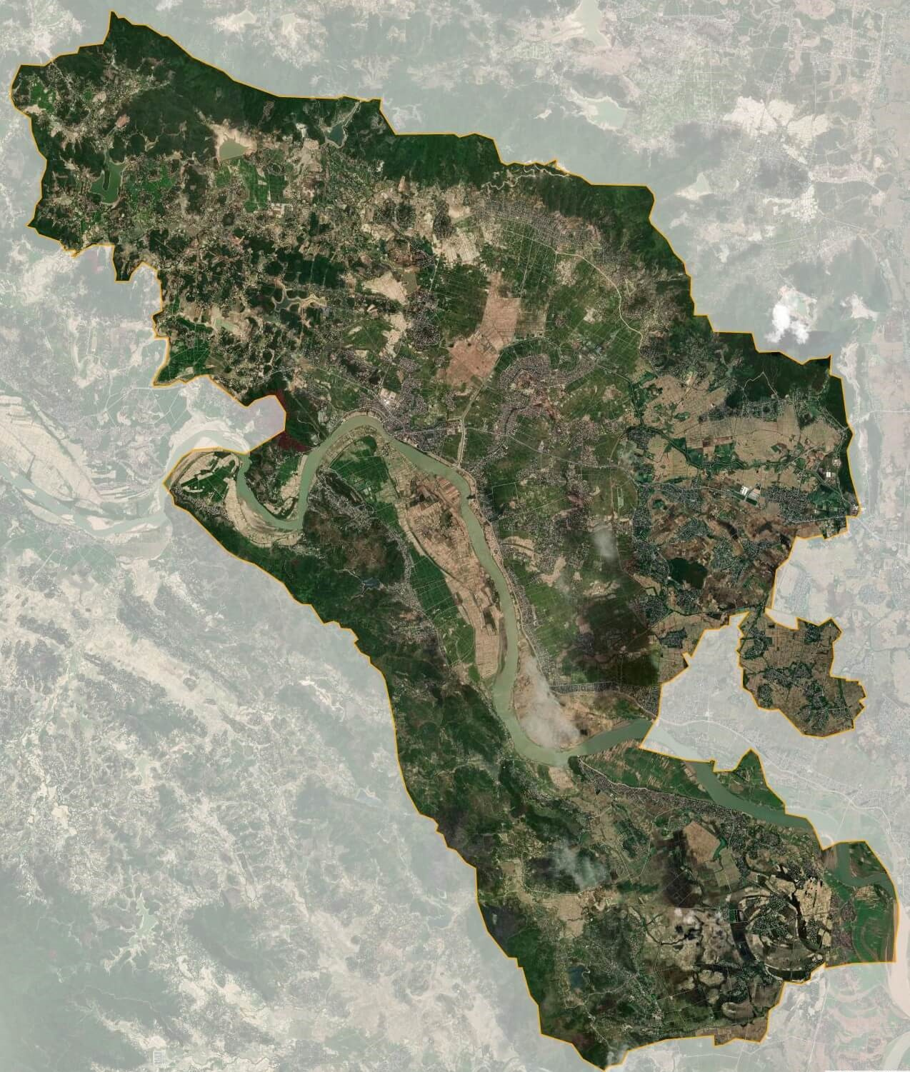 Bản đồ vệ tinh huyện Nam Đàn