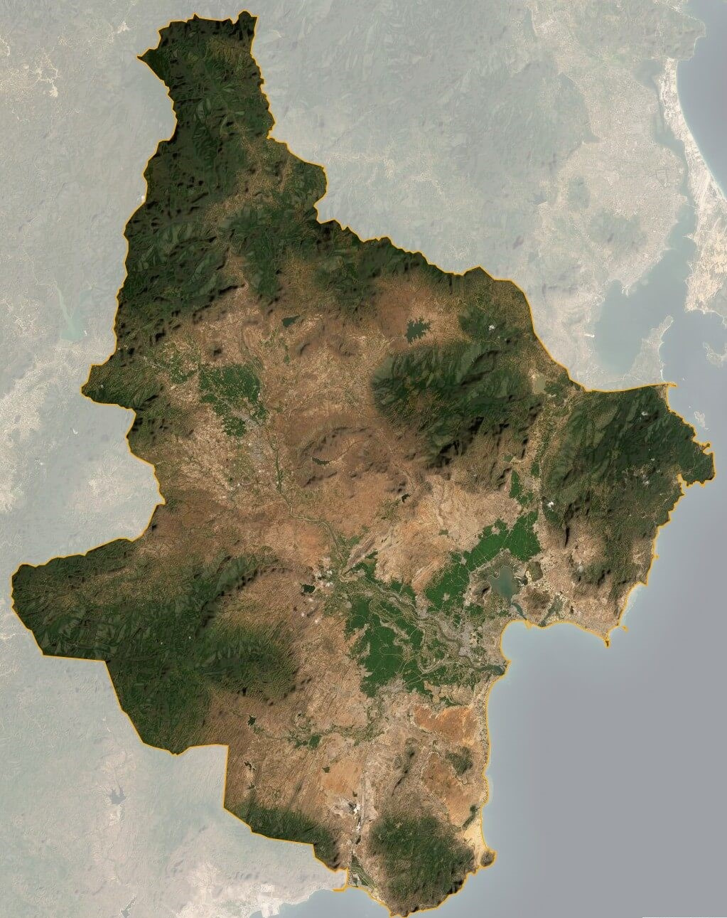 Bản đồ vệ tinh tỉnh Ninh Thuận
