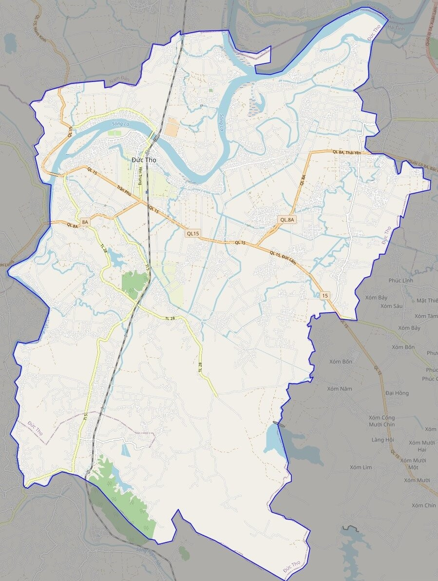 Bản đồ giao thông huyện Đức Thọ