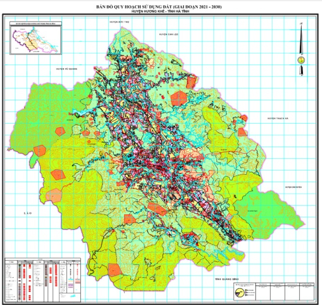 Bản đồ quy hoạch huyện Hương Khê