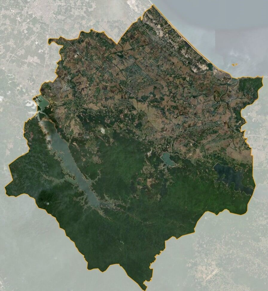 Bản đồ vệ tinh huyện Cẩm Xuyên