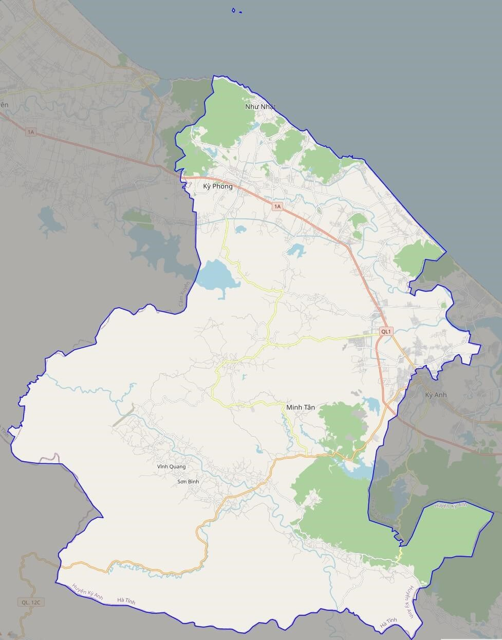 Bản đồ giao thông huyện Kỳ Anh