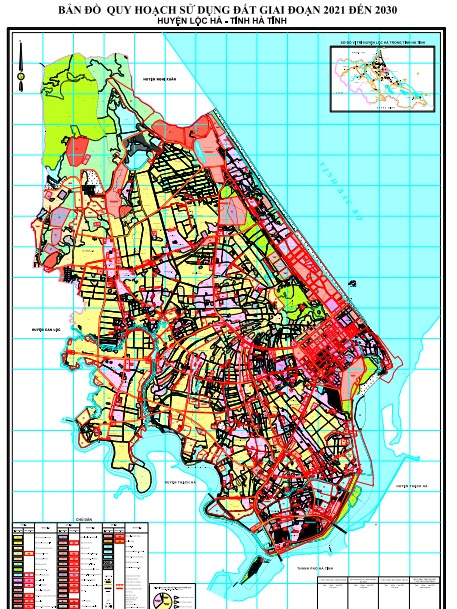 Bản đồ quy hoạch huyện Lộc Hà