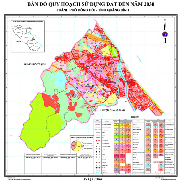 Bản đồ quy hoạch thành phố Đồng Hới