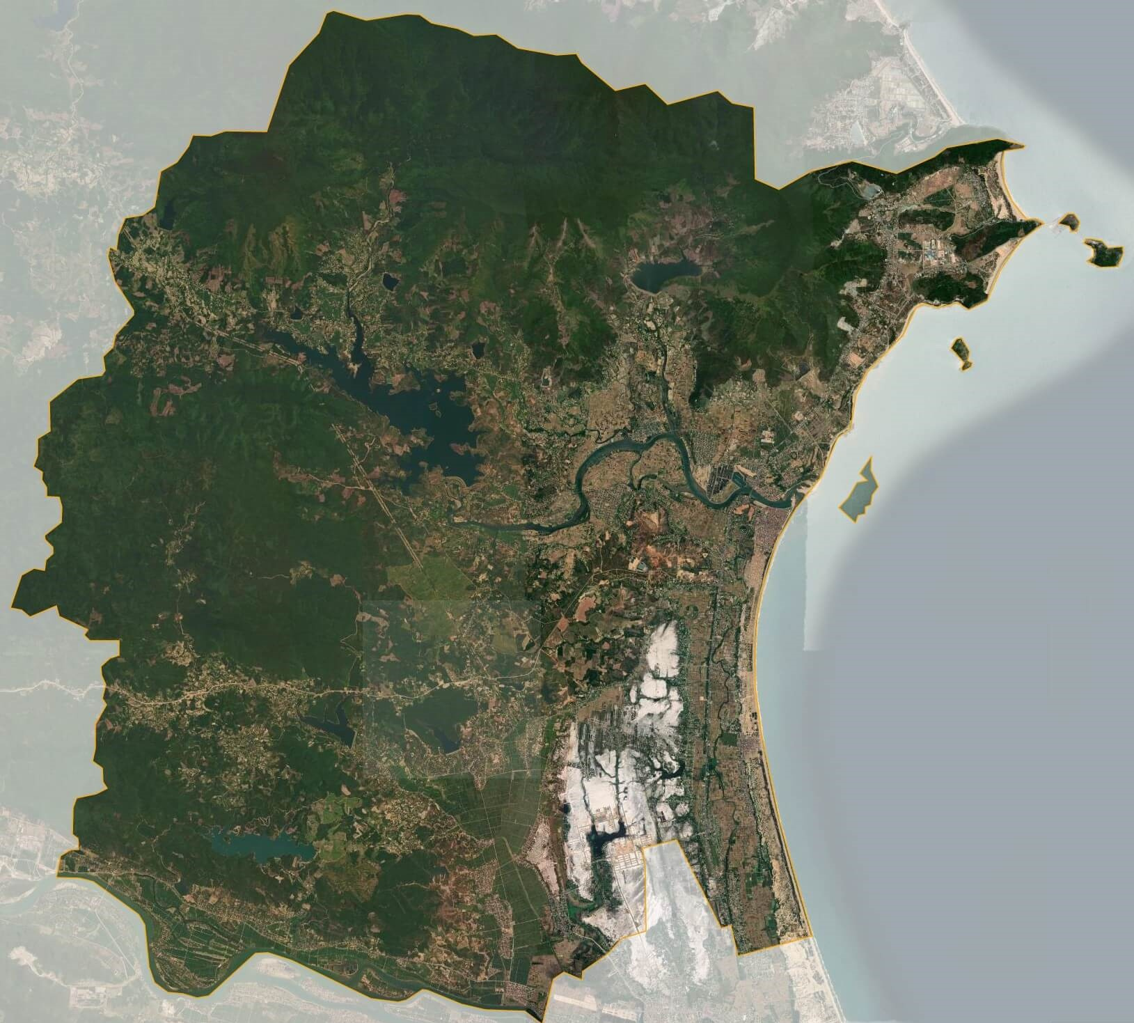 Bản đồ vệ tinh huyện Quảng Trạch