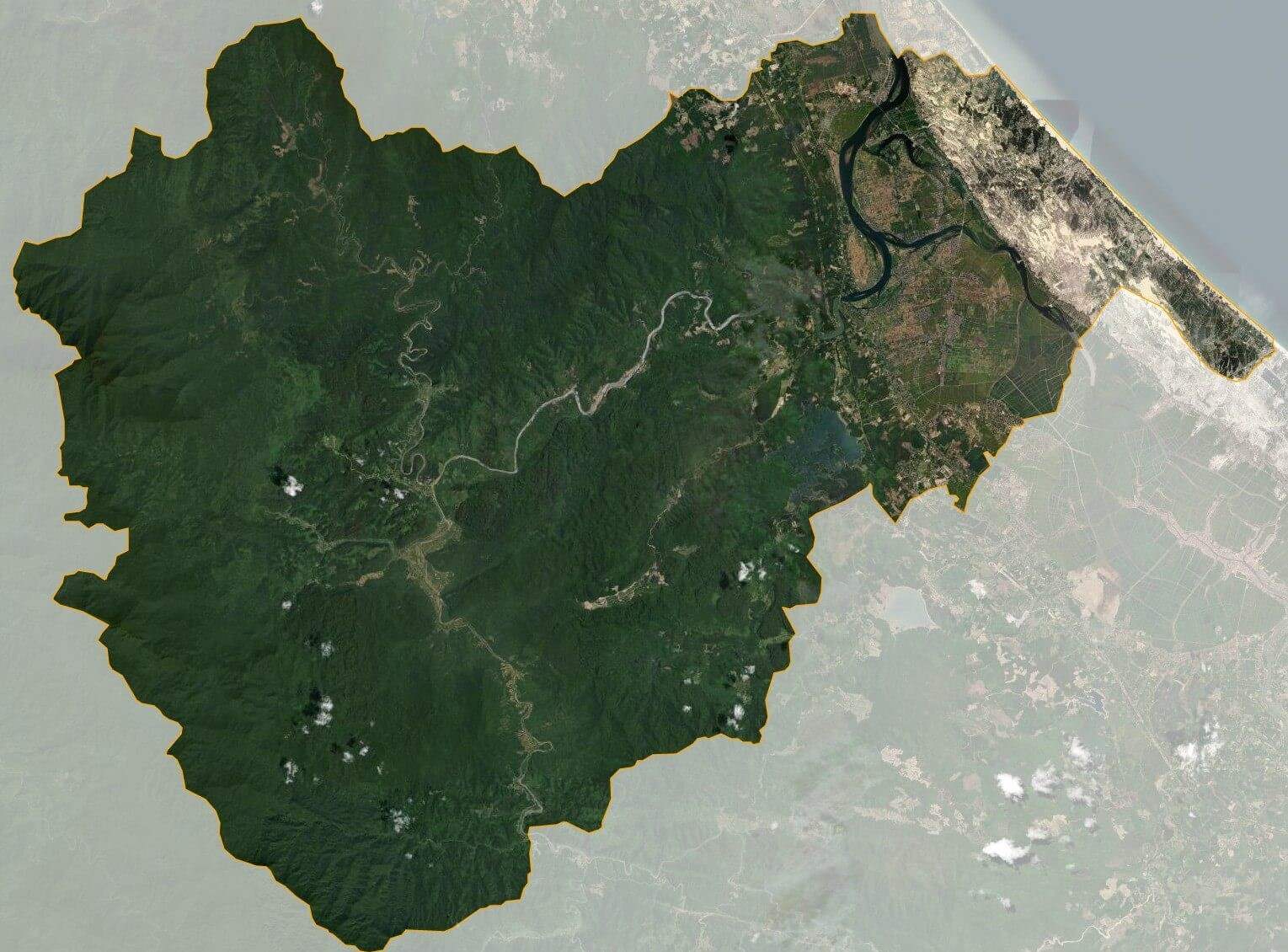Bản đồ vệ tinh huyện Quang Bình