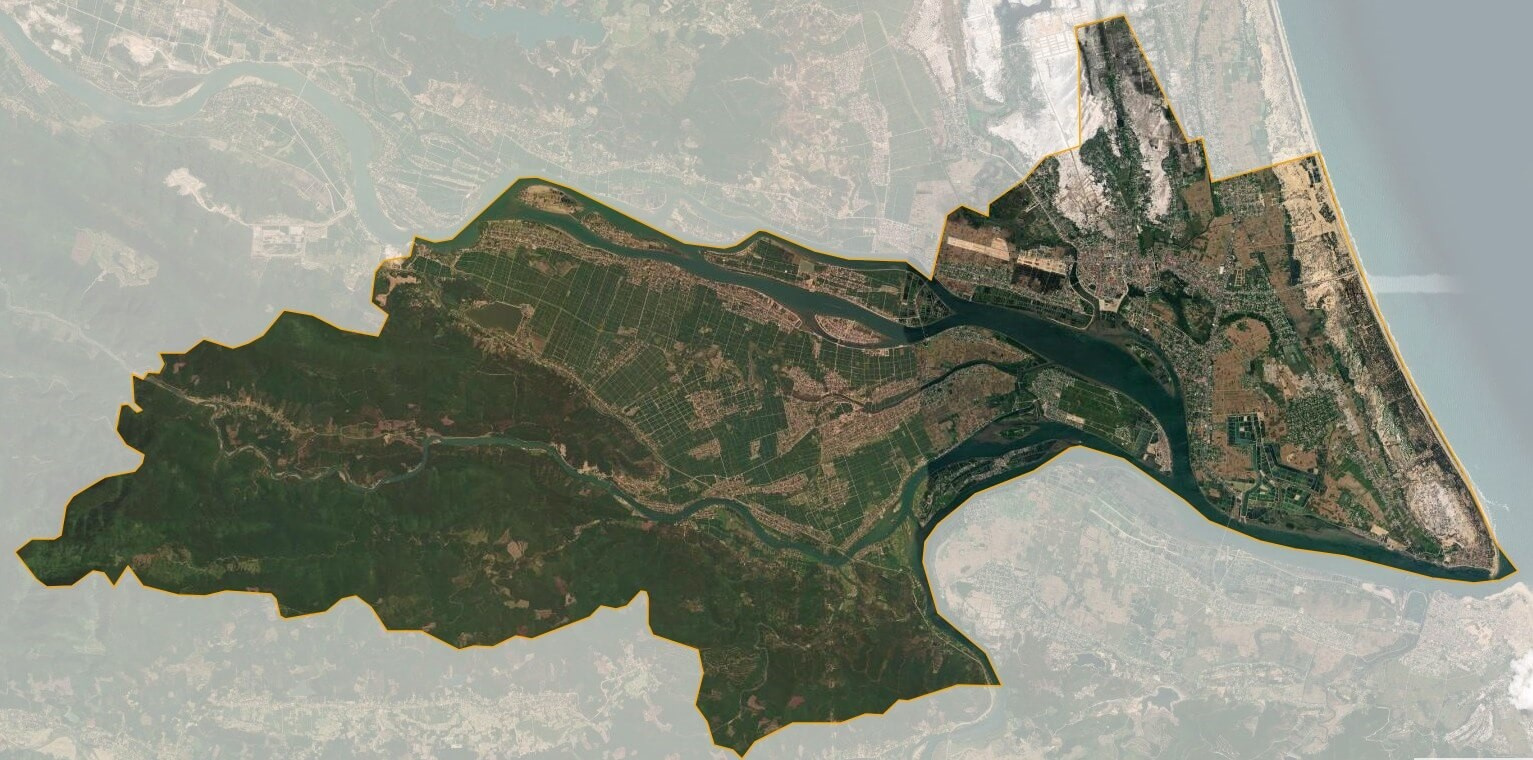Bản đồ vệ tinh thị xã Ba Đồn