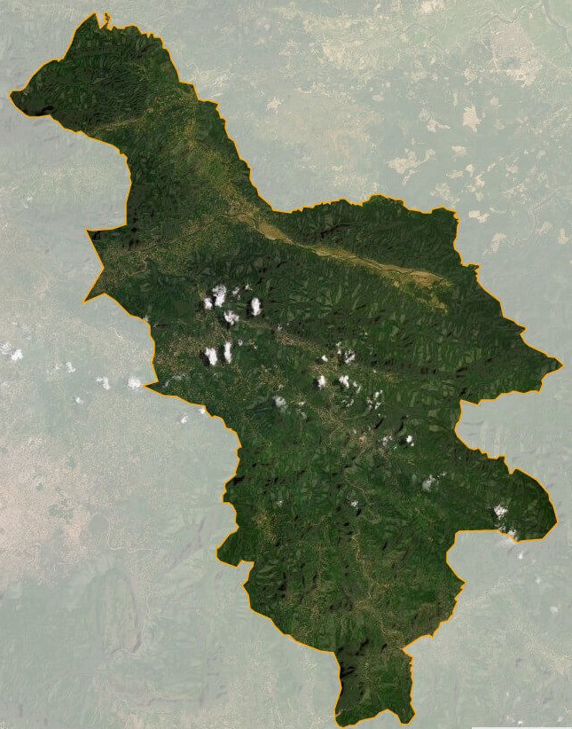Bản đồ vệ tinh huyện Đa Krông