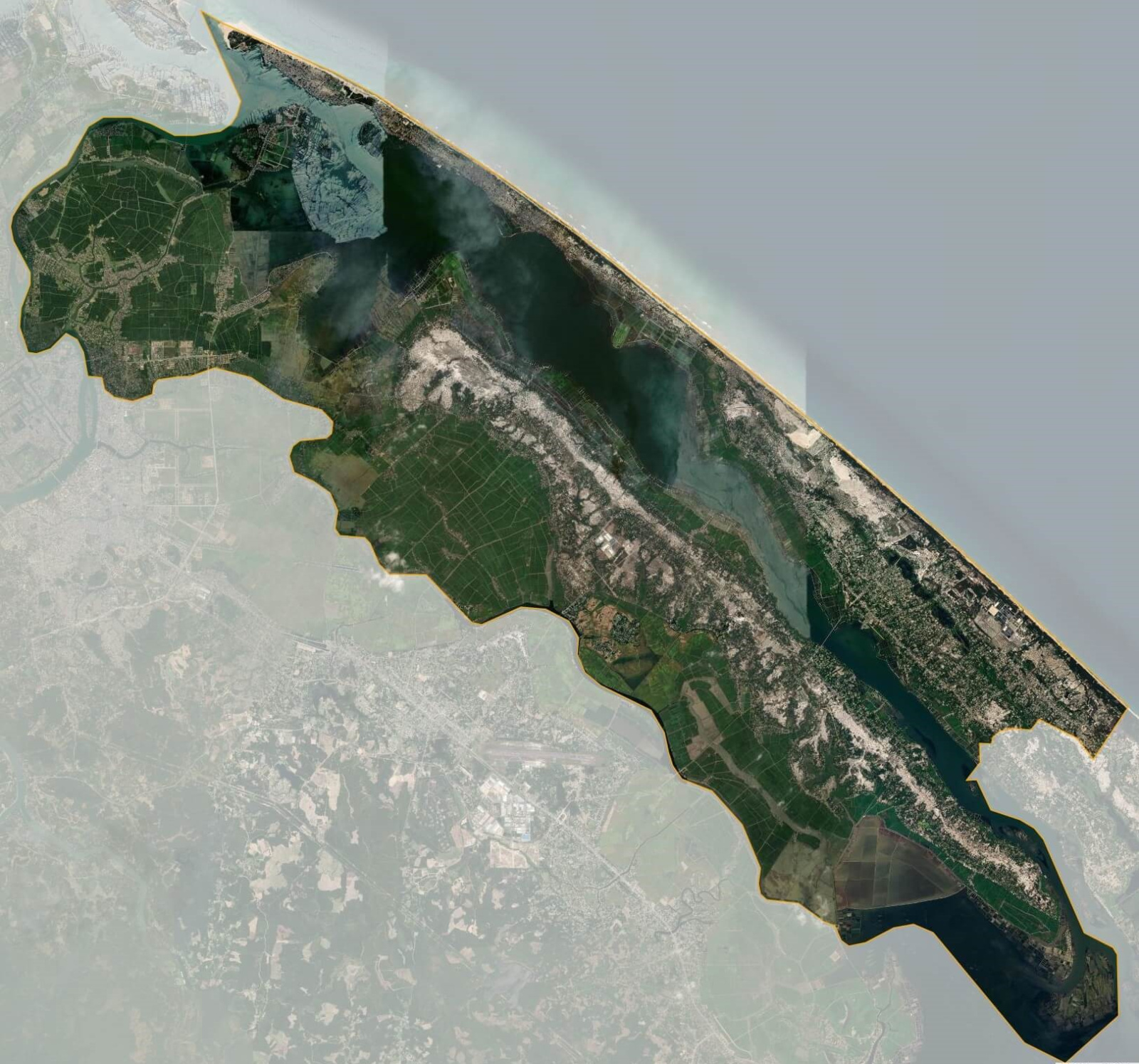 Bản đồ vệ tinh huyện Phú Vang