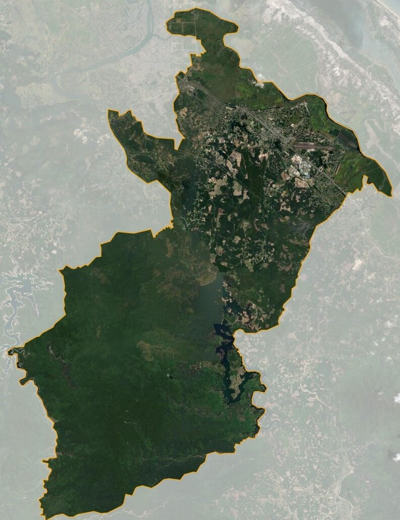 Bản đồ vệ tinh thị xã Hương Thủy