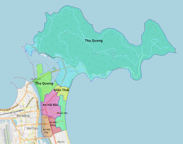 Bản đồ hành chính quận Sơn Trà