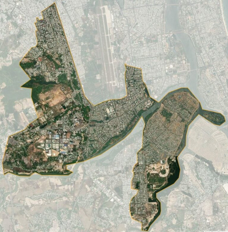Bản đồ vệ tinh quận Cẩm Lệ