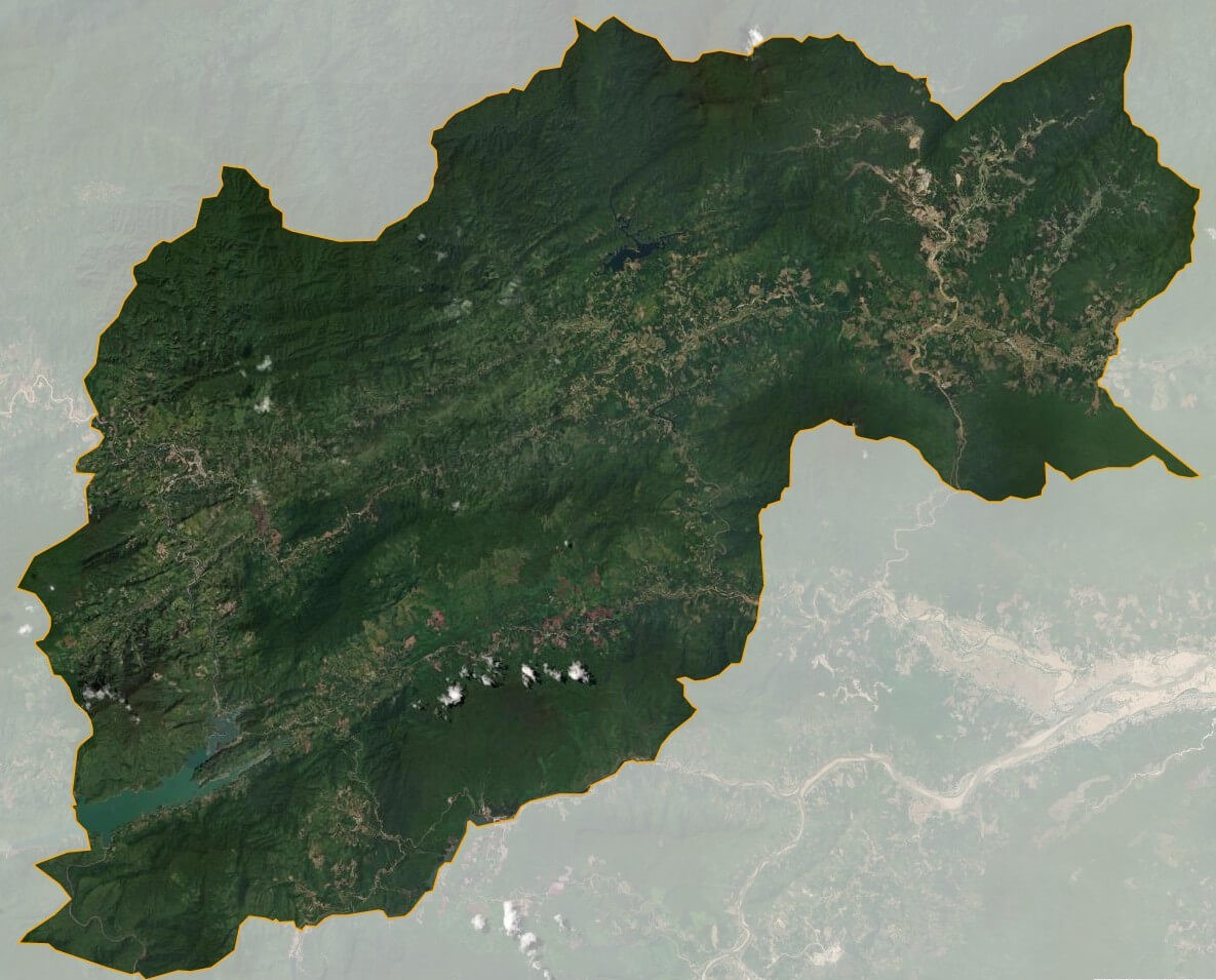Bản đồ vệ tinh huyện Đông Giang