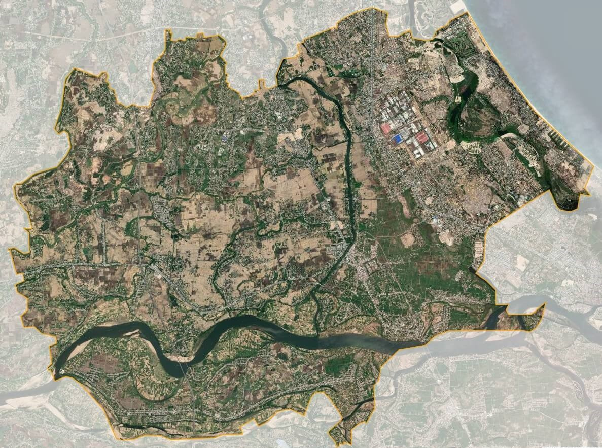 Bản đồ vệ tinh thị xã Điện Bàn