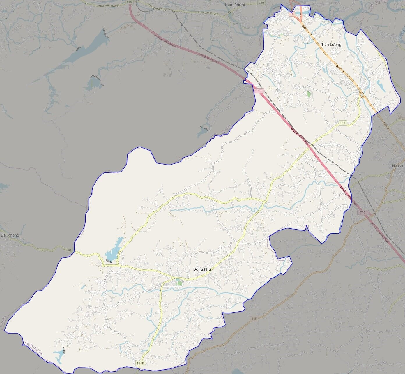 Bản đồ giao thông huyện Quế Sơn