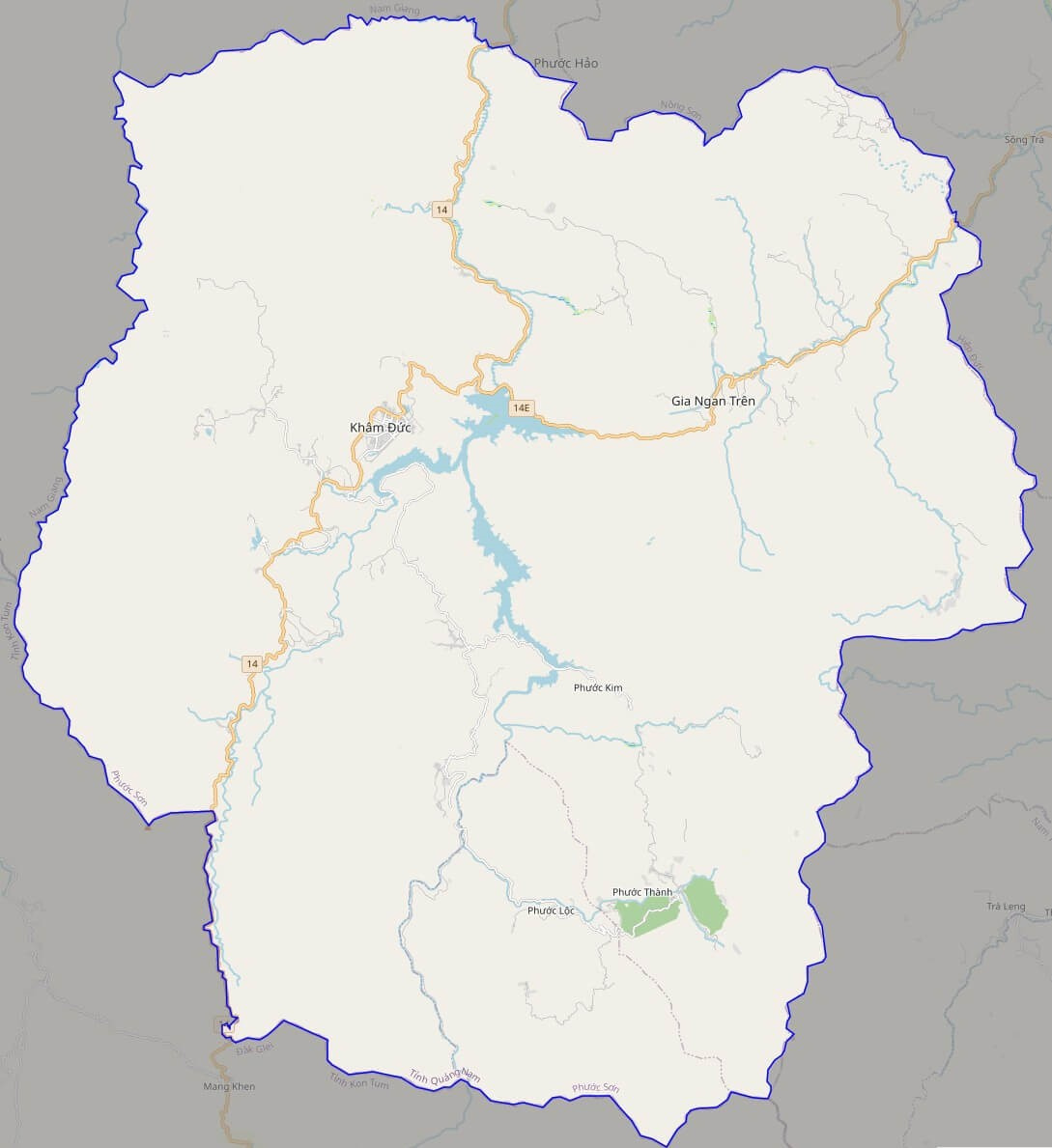 Bản đồ giao thông huyện Phước Sơn