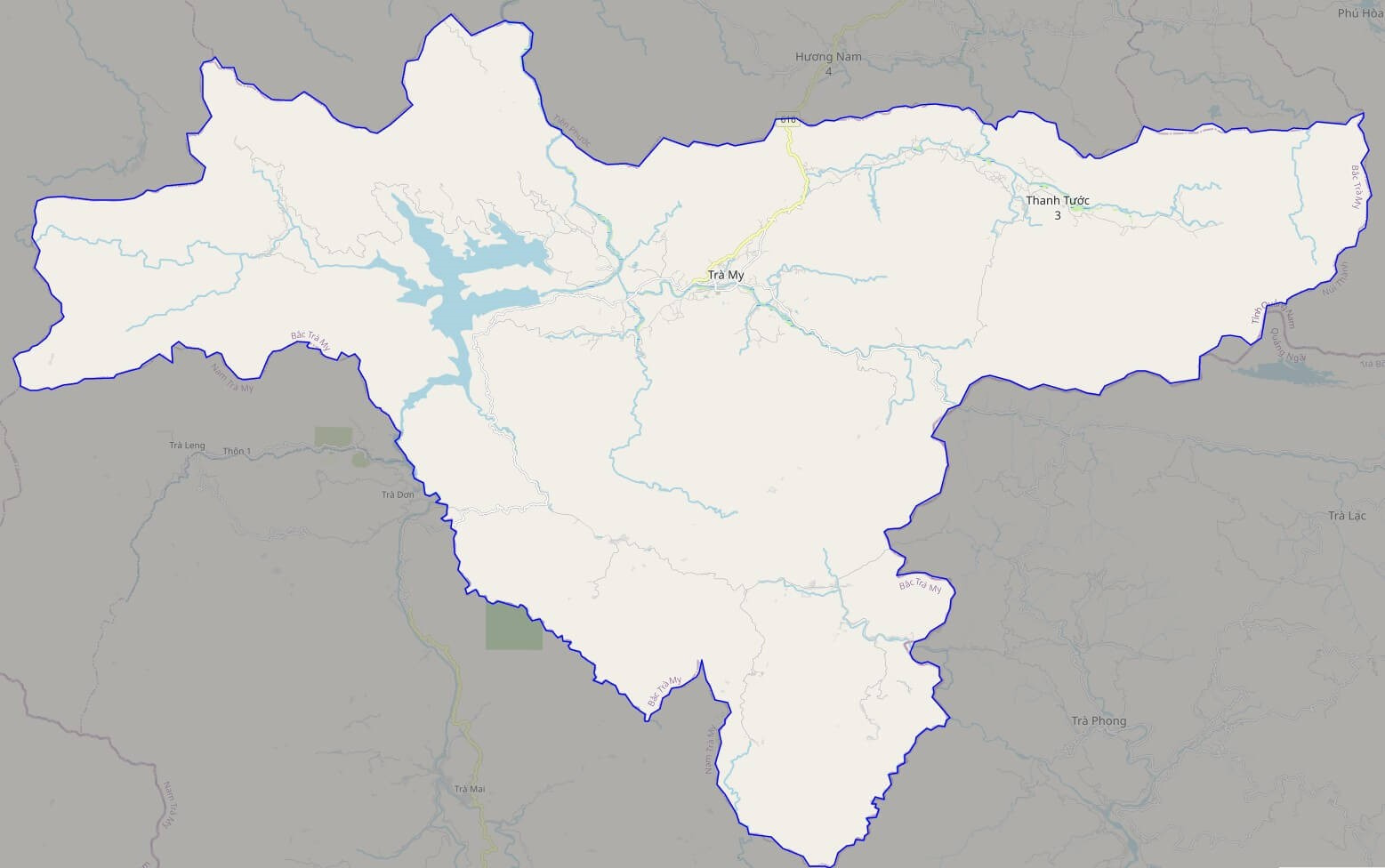 Bản đồ giao thông huyện Bắc Trà My