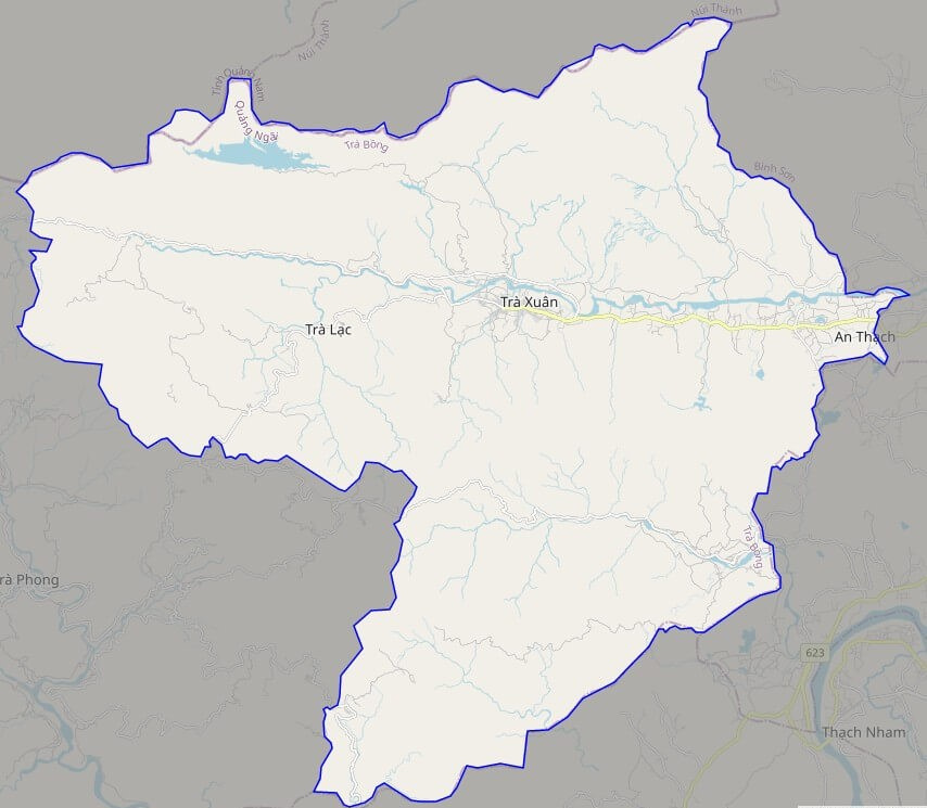 Bản đồ giao thông huyện Trà Bồng