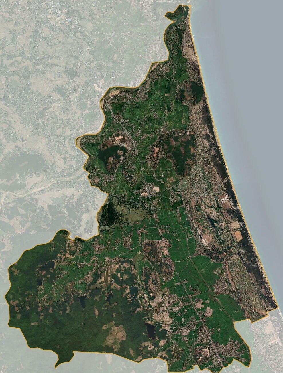 Bản đồ vệ tinh huyện Mộ Đức