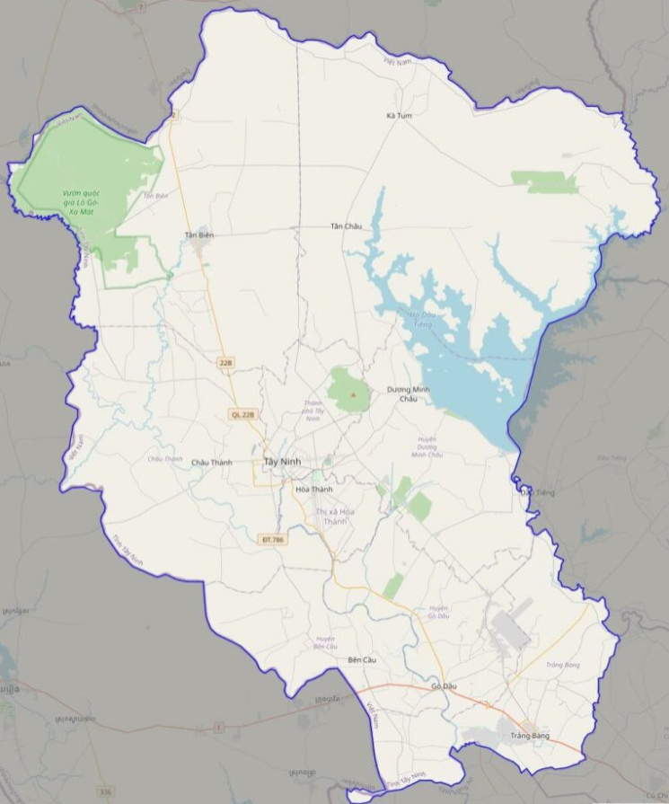 Bản đồ giao thông Tỉnh Tây Ninh