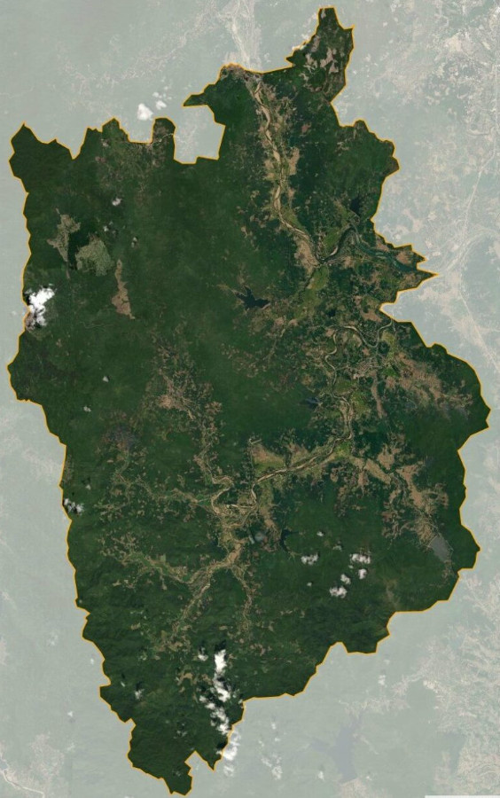 Bản đồ vệ tinh huyện Hoài Ân