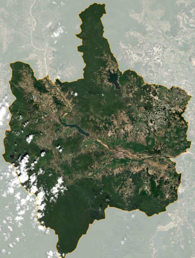 Bản đồ vệ tinh huyện Tây Sơn