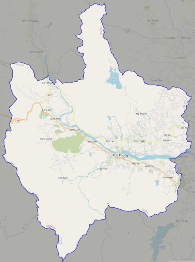  Bản đồ giao thông huyện Tây Sơn