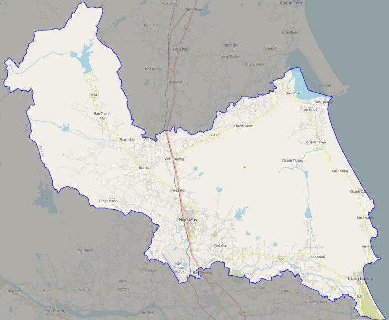 Bản đồ giao thông huyện Phù Cát