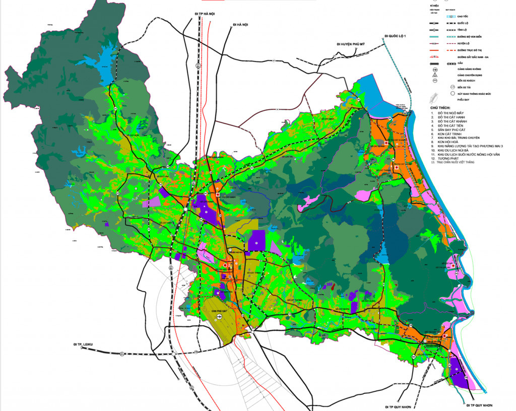 Bản đồ quy hoạch huyện Phù Cát