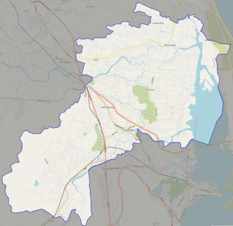  Bản đồ giao thông huyện Tuy Phước 